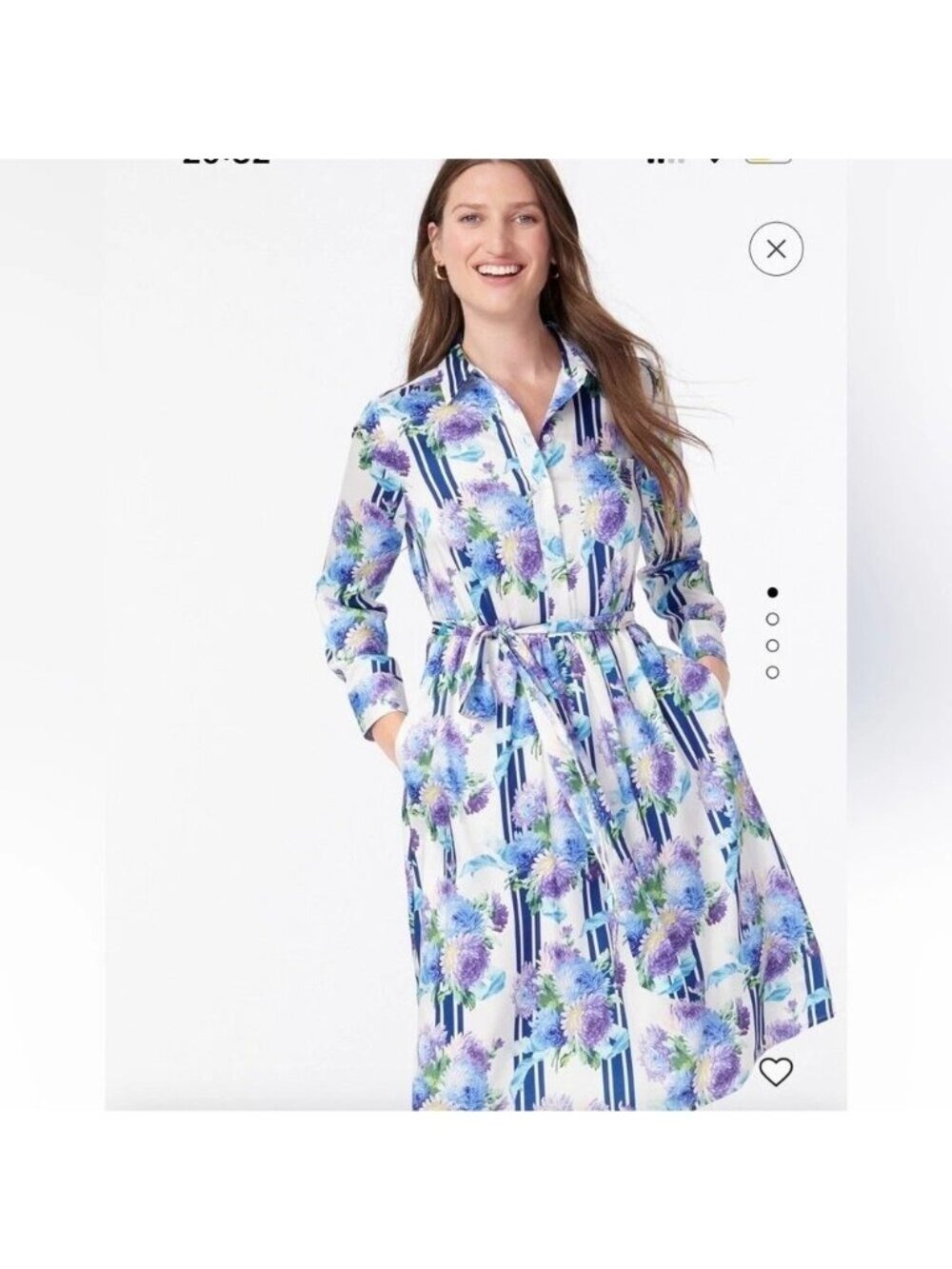 J Crew a-line shirt Dress in vintage floral size 10